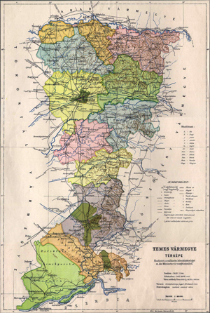 temes vármegye térképe
